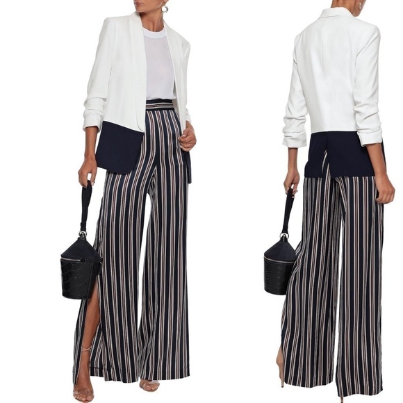 Joie Lollasa B Colorblock Jacket Black - White 8 - Picture 1 of 6